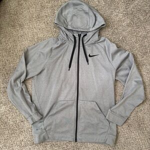 Nike Heather Gray dri-fit Full-Zip Hoodie